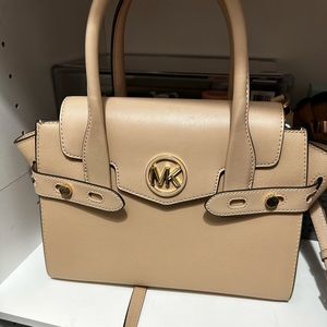 Michael kors mk bag purse beige cream